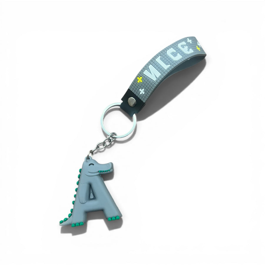 Letter A Croc Keychain 🐊