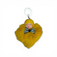 Sleepy Baby Pom-Pom Keychain 💕